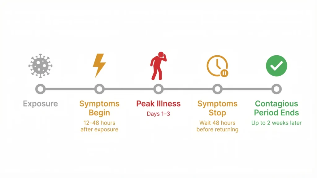 Norovirus Symptoms Timeline